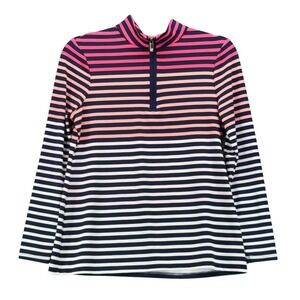 Charter Club‎ Qzip Shirt Blue Pink PM